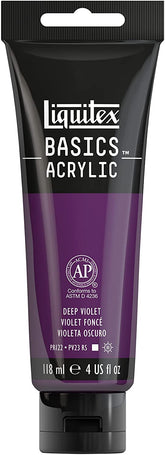 Liquitex BASICS Acrylic Paint, 4-oz tube, Deep Violet - Al Masam Stationery LLC